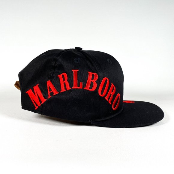 Vintage 90's Marlboro Man Spellout Country Store Cigarette Hat - Picture 3 of 4